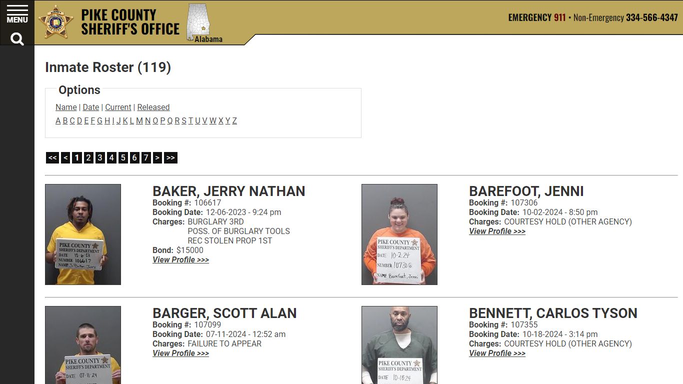 Inmate Roster - Current Inmates - Pike County Sheriff's Office