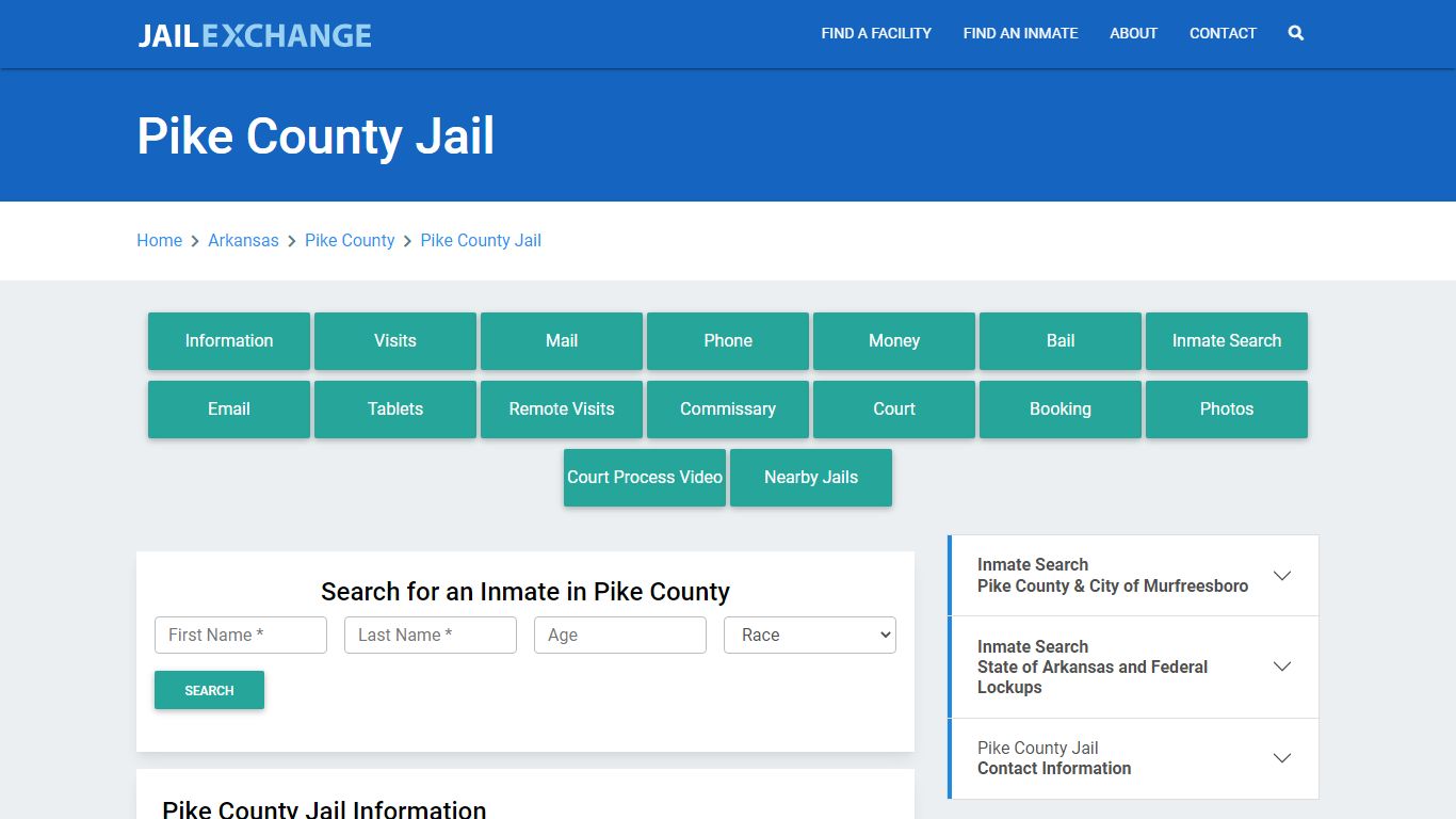 Pike County Jail Roster Lookup, AR, Inmate Search - Jail Exchange